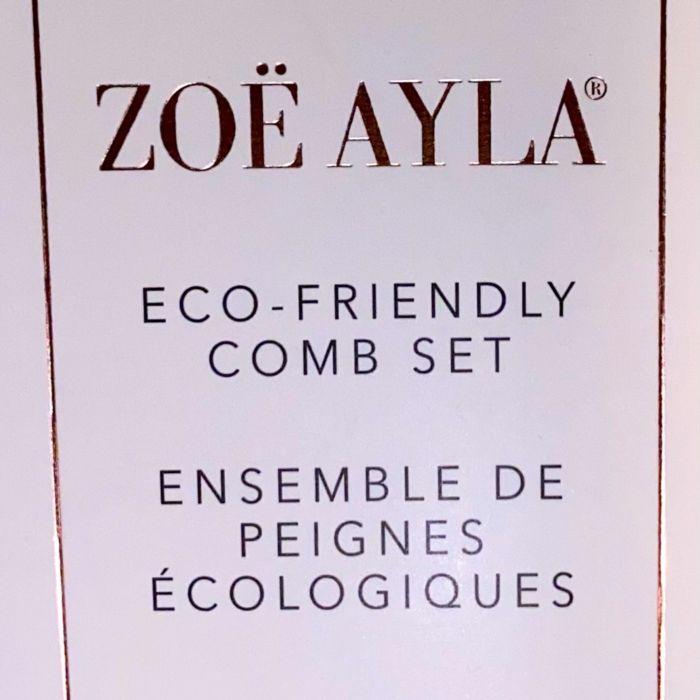 Zoë Ayla Eco-Friendly Comb Set of 2. Brand New!